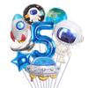 Venta caliente transfronteriza: Globo de cumpleaños con temática de astronauta espacial para niños de 1 a 9 años, arreglo de decoración de cumpleaños.