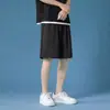 Pantalones Cortos de Marca de Moda para Hombre de Verano Estilo Coreano de Seda de Hielo de Secado Rápido Sueltos Talla Grande Color Sólido Simples Rudo Guapos Pantalones de Playa