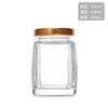 Botellas dispensadoras de miel de grado alimenticio, de forma cuadrada, para uso doméstico, frascos de vidrio herméticos para almacenar salsa de chile picado, mermelada y otros conservantes