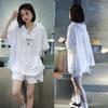 Wenyi Fan tamanho plus size Conjunto de Moda Feminino 2024 Verão Novo Casual Roupa Esportiva Solto Manga Curta Shorts Conjunto de Duas Peças