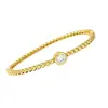 Cuentas redondas doradas simple versátil temperamento con cuentas pulsera en capas pulsera joyería de mano artículo popular de transmisión en vivo lujo ligero diseño exquisito