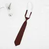 Corbata JK Japonesa para Mujer Estilo Universitario Perezoso Libre Negro Rojo Estudiante Casual Marrón Corbata Pequeña Corbata de Camisa