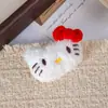Gato KT de pelúcia em desenho animado com óculos, roupas, sapatos, meias, acessórios de bolsa, laço, decoração de boneca gatinho, broche, pingente