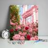 Pintura a Óleo Digital DIY Feita à Mão Caqui Ruyi Pintura Acrílica Preenchimento de Cor Pintura com Textura Pintado à Mão Cerimônia de Aniversário
