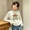 Camiseta Térmica de Manga Larga para Niñas Otoño/Invierno 2026 Nuevo Estilo para Niños Medianos/Mayores Estampado de Dibujos Animados Capa Base Cuello Redondo Top Moderno