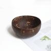 Tigela de Casca de Coco Vietnamita Natural Colher de Madeira de Coco Colher de Mistura Colher Casca de Coco Velha de Hainan Garfo Faca Tigela para Salada de Frutas