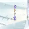 Brincos da coleção F136 liga de titânio roxo claro dourado, piercings labiais G23 titânio rosca interna zircônia, joias para piercing