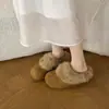 Zuecos suaves y mullidos estilo Birkenstock para otoño e invierno, versátiles para poner y quitar, cálidos, para usar al aire libre, pantuflas de pelo para personas perezosas