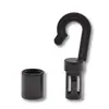 Gancho de Cuerda Elástica de Plástico de 4 mm, Gancho para Kayak, Gancho de Plástico para Tienda de Campaña Exterior, Correa de Escalada con Cierre, Cuerda Elástica