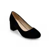 Zapatos de Trabajo de Color Sólido 2026, Tacón Medio, Talla Grande, Zapatos Individuales de Exportación, Talla 40-43, Tacón Grueso, Zapatos Profesionales de Terciopelo para Todas las Estaciones, Exportación