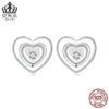 Evelle Aretes Clásicos Love Star Explosion Joker Plata Esterlina s925 Chapado en Platino Viento de Princesa Aretes de Corazón Mujer Venta al Mayoreo