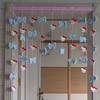 Cortina de porta de quarto pendurada cortina sem perfuração de alto valor coração de menina princesa quarto decoração de quarto infantil decoração de parede