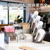 Novo Produto 0.8 Suporte de Copo de Papel de Aço Inoxidável Bar de Café Loja de Chá com Leite Rack de Armazenamento de Canudos e Guardanapos Rack de Posicionamento Multifuncional