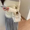 Yuezi 2026 Verão Nova Moda Padrão Bolsa de Almofada, Bolsa Transversal Versátil Estilosa, Bolsa de Mão Bolsa Cilíndrica, Bolsa Tote Pequena