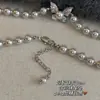Collar de Perlas Blancas Australianas Shijia con Mariposa Lujo Ligero Gama Alta Exquisito El Más Fácil de Combinar Cadena para Clavícula Cadena de Moda para Suéteres para Mujeres