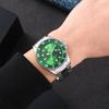 Relógio de quartzo masculino Green Water Ghost Business Fashion totalmente automático, relógio de quartzo não mecânico, Douyin Trendy, relógio masculino com dropshipping