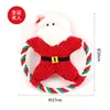 Brinquedo de Pelúcia para Cachorro de Natal da Amazon Mordedor Interativo com Som Corda de Algodão Mastigável Brinquedo de Animal de Estimação de Natal