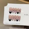 [Leopardo] Fofo Estampa de Leopardo Estrelada Estilo Ins Patch de Manicure Vestível Puro Feito à Mão Unhas Postiças Puro Feito à Mão