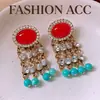 Aretes de Aguja Plateada con Borlas Ovaladas Incrustadas de Diamantes, Aretes Retro Vintage, Exquisitos y Versátiles, Aretes Estilo Lujo Ligero