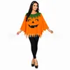 Capa de Calabaza Calavera Fantasma Telaraña Halloween Cosplay Disfraz para Actuación en Escenario de Mujer Transfronterizo
