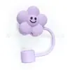 Chapéu de palha com flor colorida tampa de palha para poeira acessórios de decoração diy manga de palha plug de poeira PVC transfronteiriço
