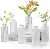 Juego de Jarrones de Cristal Personalizados Transfronterizos para Amazon Decoración de Bodas Adornos para Restaurante Estilo Ins Jarrón Pequeño de Gama Alta