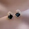 Aretes Nuevos Populares Estilo Coreano de Cuentas de la Fortuna, Tachuelas Versátiles Simples y Elegantes, Joyería para Orejas Mismo Estilo de Transmisión en Vivo al por Mayor
