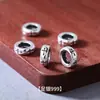 Plata Pura 999 Cuentas Espaciadoras con Cierre de Cruz Vajra Estilo Tíbet de 10 mm para Accesorios de Joyería