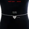 Joyería Transfronteriza Europea y Americana Bikini Sexy Chica Caliente Cadena de Cintura en Forma de Corazón con Diamantes Completos Accesorios Cinturón Versátil para Vestido
