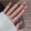 Anel de amor de zircônia galvanizada em ouro real, moda leve, luxo, alto sentido, anel de dedo, design de nicho, joias, atacado