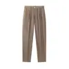 Novas Calças Sociais Slim Fit Retrô Americanas Elegantes para Homens 2025, Outono Confortáveis Versáteis Pretas Slim Fit