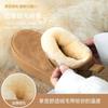Botas de Nieve Universales de Cuero Genuino 2025 para Mujer, Nuevo Estilo de Invierno, Forradas de Felpa y Engrosadas, Zapatos de Algodón Estilo Panera Resistentes al Frío y Cálidos para Exteriores