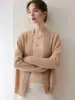 Estilo Old Money 2026 Cárdigan de Cachemira para Mujer Cuello en V Otoño/Invierno Holgado Manga Murciélago Tejido Abrigo de Lana Calidad Lujo Ligero