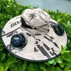Sombrero de Sol de Ala Ancha Talla Grande Sombrero Recargable para Hombres Camping al Aire Libre Senderismo Recargable Solar Secado Rápido Sombrero de Pescador