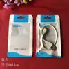 Bolsa transparente perlada redonda color línea de datos USB bolsa de embalaje para unidad flash agujero para colgar bolsa de hueso impresión a color bolsa autosellante