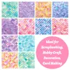12 Hojas/Paquete de Papel de Nuevo Material Transfronterizo Papel Decorativo Hecho a Mano para Manualidades y Envoltura Papel de Fondo con Escamas de Pez de Sirena