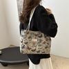 Bolso de lona estilo coreano, nuevo, con diseño de mariposas frescas, informal, para llevar debajo del brazo, de un solo hombro, de gran capacidad, sencillo, para mujer