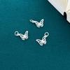 Pingente de Joia Borboleta de Prata Pura 999 Acessórios de Prata Pulseira Materiais DIY Corda Trançada Corda de Mão Colar Pingente de Prata Pura