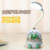 Lâmpada de mesa pequena com proteção para os olhos LED recarregável para dormitório estudantil, lâmpada de cabeceira para leitura infantil