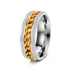 Anillos de Acero de Titanio Europeos y Americanos Incrustados con Diamantes de Amazon, Anillos de Moda Sencillos para Pareja, Joyería, Accesorios de Acero Inoxidable Más Vendidos