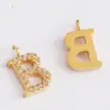 L57 Accesorios populares europeos y americanos colgante de collar con letra de circonita colgante de acero inoxidable