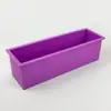 Caixa Retangular Tusi de 1200ML com Caixa de Madeira Molde de Silicone Molde para Sabão Artesanal Molde de Gotejamento de Silicone