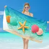 Toalha de Praia com Estampa de Estrela do Mar Fornecimento Exclusivo Transfronteiriço Microfibra Toalha de Praia de Comércio Exterior Toalha de Banho para Piscina e Praia