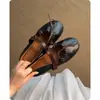 Primeiro Encontro Jifa Sapatos Femininos de Salto Baixo Franceses Laço Plissado Plano Mary Jane Bico Redondo Retro Cordão Solado Macio Sapatilhas
