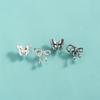 Botão Borboleta de Prata Esterlina S925 Estilo Coreano Estilo Ins Botão Laço Espaçador Pulseira de Cristal Colar Acessórios DIY