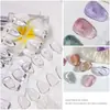 Amostras de Cores Sólidas para Unhas de Alta Transparência, Amostras de Exibição Redondas e Quadradas, Pontas de Unha Específicas para Prática, Amostras de Cores de Unha