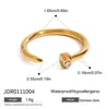 Anillo de Acero Inoxidable Europeo y Americano Jieding para Mujer Diseño de Nicho Pulsera para Dedo Lujo Ligero Acero de Titanio de Alta Calidad Joyería Resistente al Color
