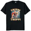 BRR Camiseta de Algodón Estampado de Gato Rana Pez Estampado de Dibujos Animados Verano Letra Estilo Europeo y Americano Manga Corta