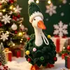 Adornos Mini Ganso Hechos a Mano de Ganchillo Más Vendidos Transfronterizos, Disfraces de Ganso Navideños, Atuendos de Moda para Mascotas Tejidos a Crochet con Hilo
