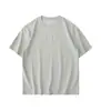 Camiseta de Manga Curta Gola Redonda Caída Pesada 240g Fio Duplo 26 Fios para Homens e Mulheres, Cor Sólida Oversized Manga Meia-Manga Camiseta Básica, Impressão Personalizável